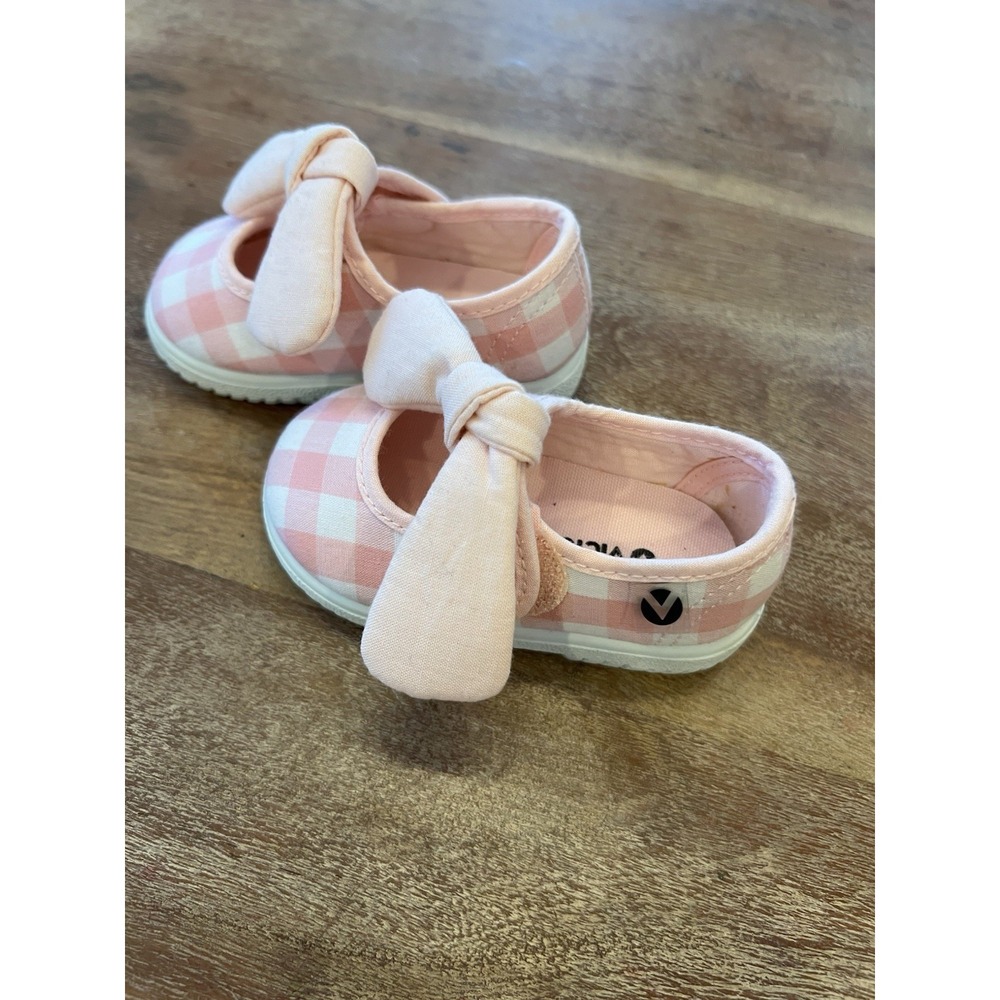 Victoria Canvas Bow Shoes‎ Baby Toddler Infant Girl Pink Size 3.5